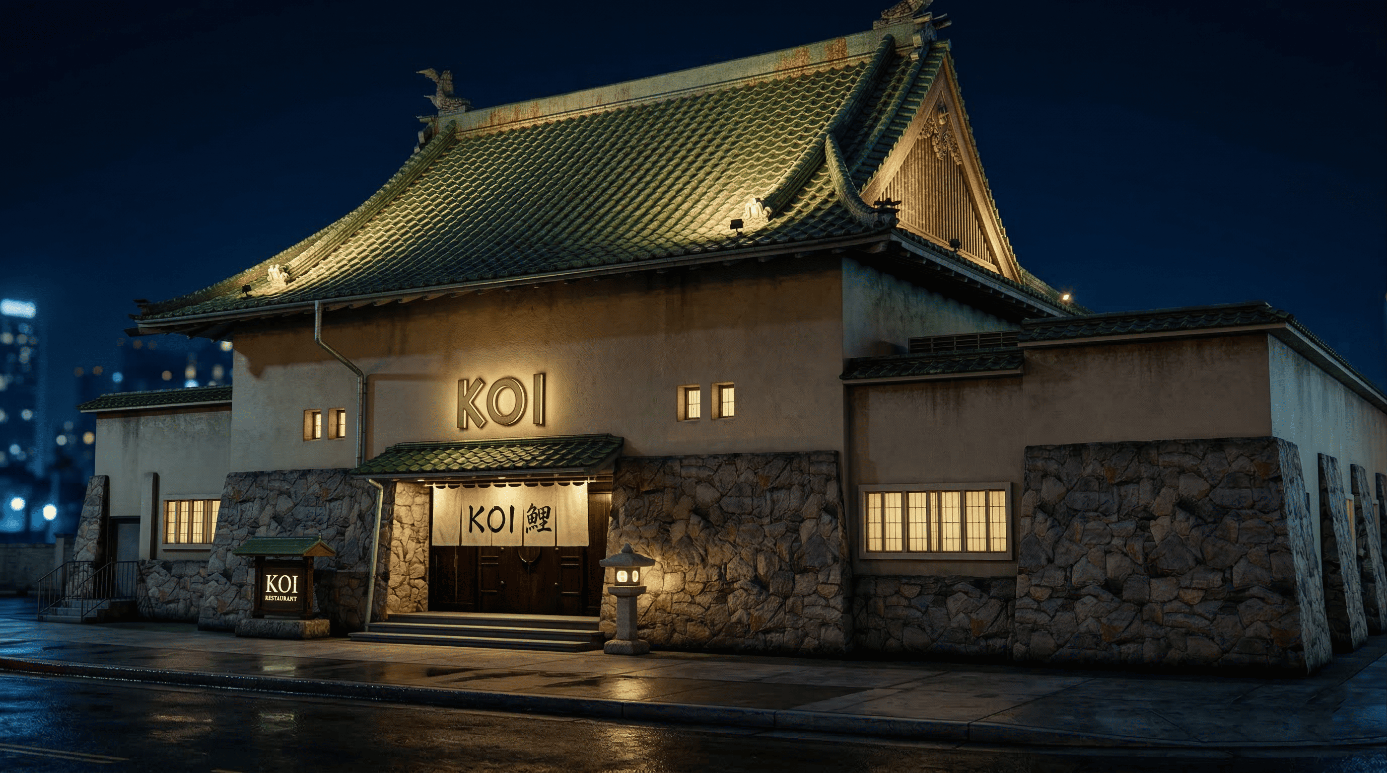 KOI Cafe Background