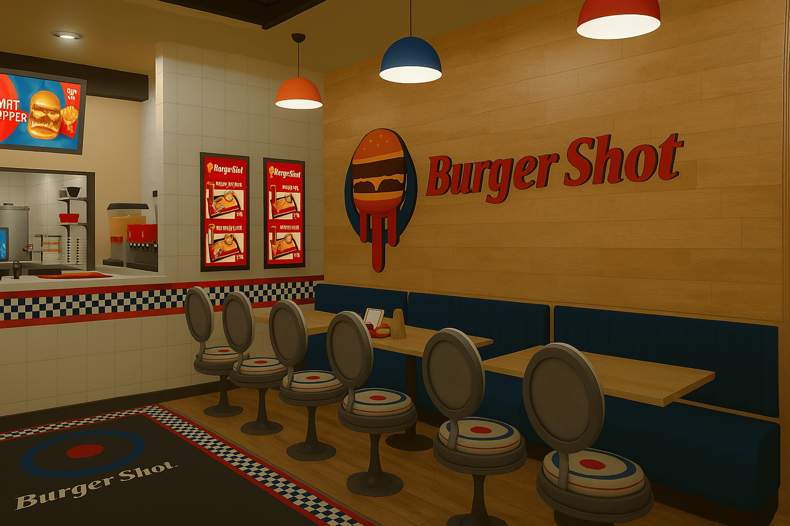 Burgershot interior view 2